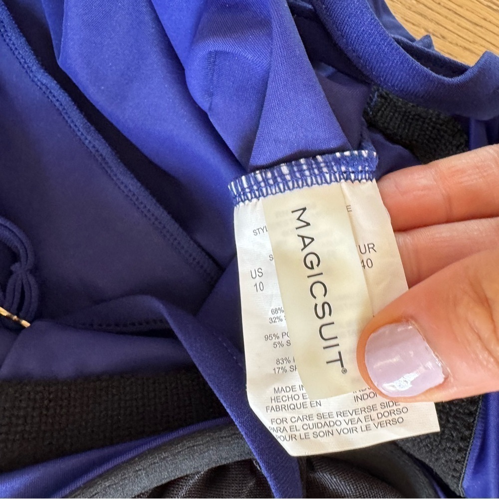 Magicsuit swim dress purple blue size 10 underwire - Picture 4 of 5